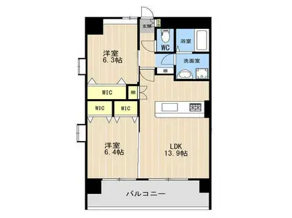 コンシェリア光の森(2LDK/2階)の間取り写真