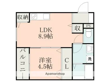 GRAND CRU CLASSE大津Ⅲ(1LDK/1階)の間取り写真