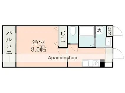 ラ・シック大津南(1K/3階)の間取り写真