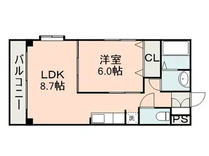 アグリースペース(1LDK/3階)の間取り写真