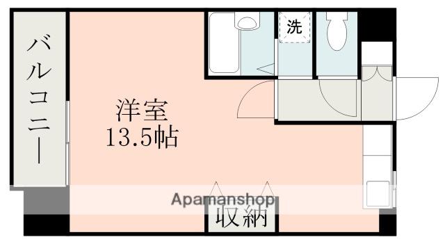 リバージュ八景水谷(ワンルーム/2階)の間取り写真