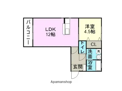 コンフォールソレジオ(1LDK/2階)の間取り写真