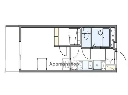 ピカソ出仲間(1K/3階)の間取り写真