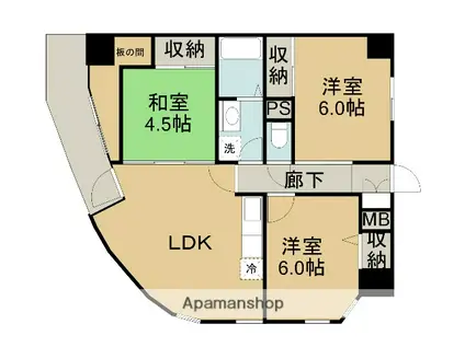 レスポワールMIWA(3LDK/3階)の間取り写真