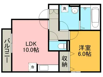 セジュール椿(1LDK/1階)の間取り写真