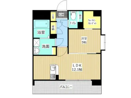 SILK RICH水前寺(1LDK/6階)の間取り写真