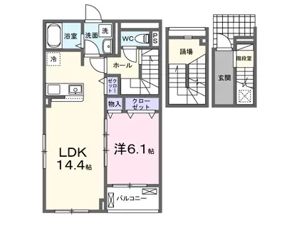 アバンツァートⅠ(1LDK/3階)の間取り写真