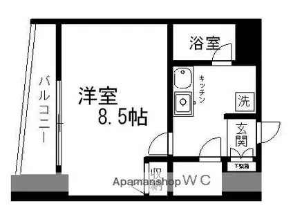 和光ビルⅢ(1K/3階)の間取り写真