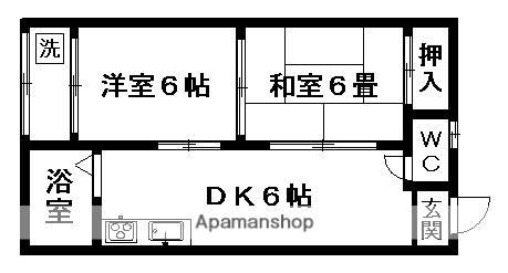 アーバンハイツA(2DK/1階)の間取り写真