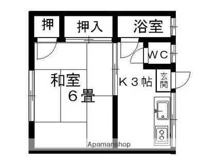 井上アパート(1K/1階)の間取り写真