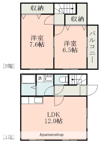 ハミングコート中嶋(2LDK/1階)の間取り写真