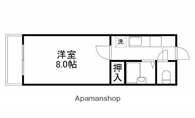 アストリー京町台(1K/3階)の間取り写真