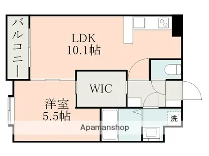 メイン白山(1LDK/3階)の間取り写真
