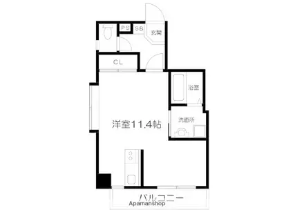 シエル藤崎(ワンルーム/6階)の間取り写真
