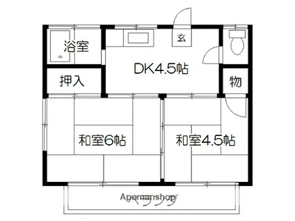 いずみ荘(2DK/2階)の間取り写真