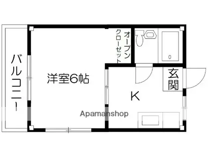 MEハイツ(1K/3階)の間取り写真