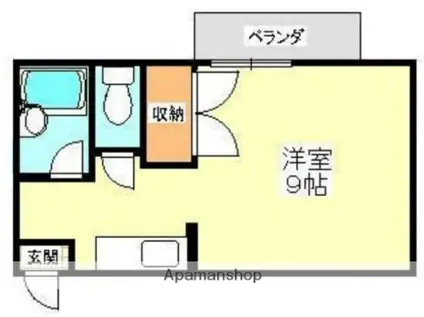 メイユールハウス(ワンルーム/1階)の間取り写真