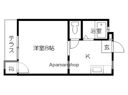 コーセイハイム(1K/1階)の間取り写真
