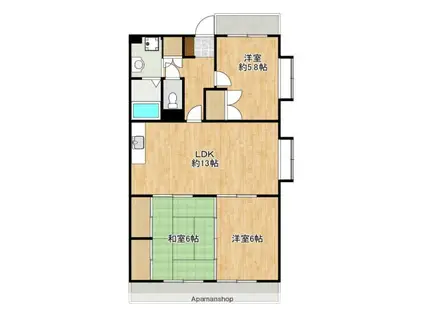 ヴィラコンフォート(3LDK/2階)の間取り写真