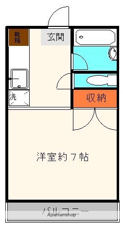 フィオーレ国府(ワンルーム/2階)の間取り写真