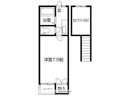 ライスヴィレッジ(1K/1階)の間取り写真