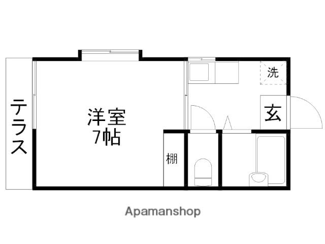 メゾンド池亀弐番館(1K/1階)の間取り写真