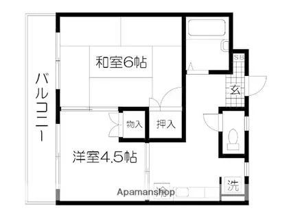 フォレスト・ヴィラ(2K/2階)の間取り写真