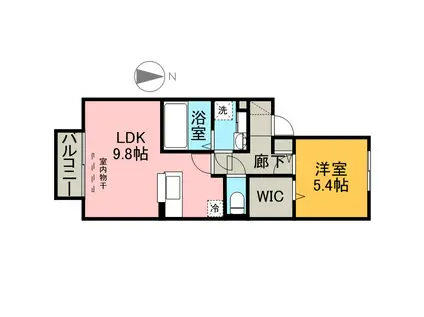 ユーエム・セイラⅢ(1LDK/2階)の間取り写真