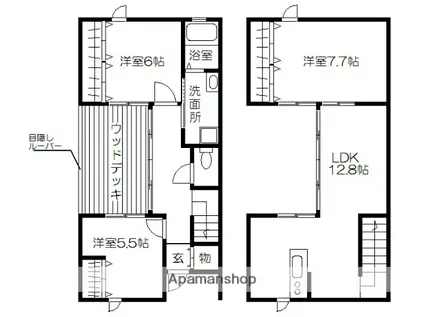 豊肥本線 原水駅 徒歩25分 2階建 築12年(3LDK)の間取り写真