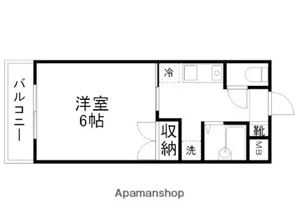 エル花園(ワンルーム/5階)の間取り写真