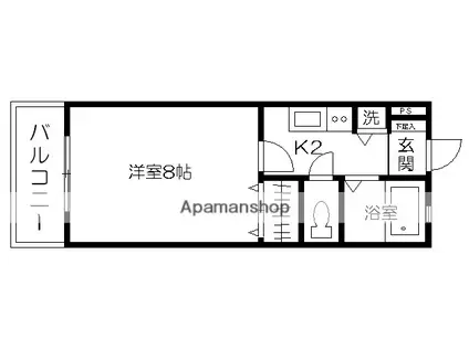 フラワーハイツ(1K/3階)の間取り写真