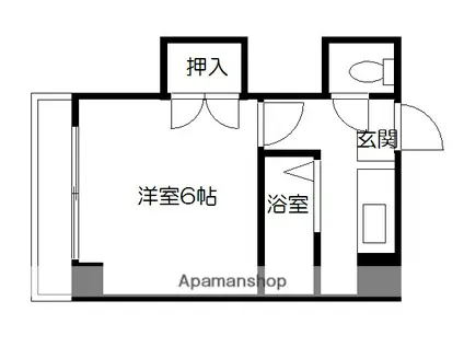 プント子飼(1K/2階)の間取り写真