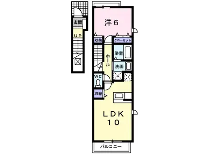 NMONA(1LDK/2階)の間取り写真