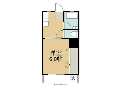 コーポ松本(1K/4階)の間取り写真