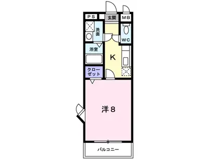 MILD.A(1K/1階)の間取り写真