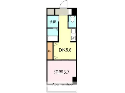 ペパーミント(1DK/4階)の間取り写真