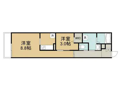 ENZIN明磧(1LDK/3階)の間取り写真
