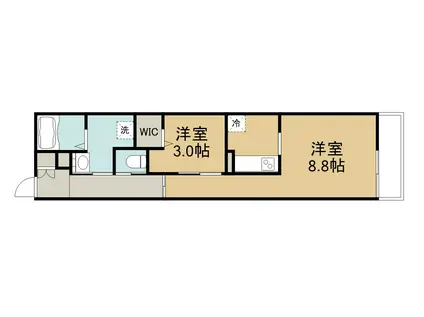 ENZIN明磧(1LDK/2階)の間取り写真