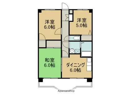 DREAM.M仲町(3DK/3階)の間取り写真