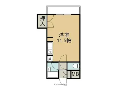 第7創生ビル(ワンルーム/4階)の間取り写真