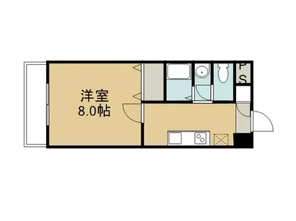 アグレアブルゴトウⅡ(1K/1階)の間取り写真