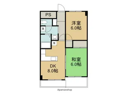 レジデンス須藤(2DK/2階)の間取り写真