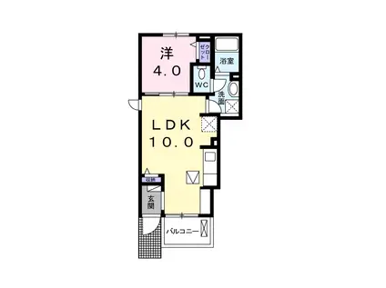 フォルトナ(1LDK/1階)の間取り写真