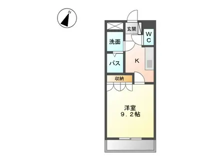 アイランドハイツ(1K/2階)の間取り写真