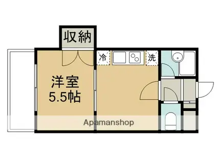 第7創生ビル(1DK/5階)の間取り写真