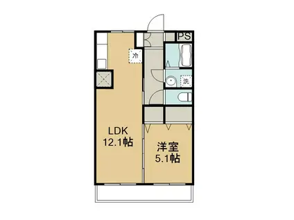 ユーミーマンションバウムⅠ(1LDK/3階)の間取り写真