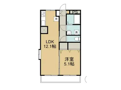 ユーミーマンションバウムⅠ(1LDK/2階)の間取り写真