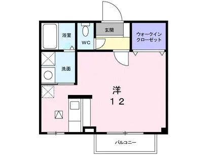 アルモニー(1K/1階)の間取り写真