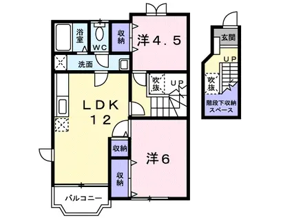 FAIN MOTION.Ⅰ(2LDK/2階)の間取り写真