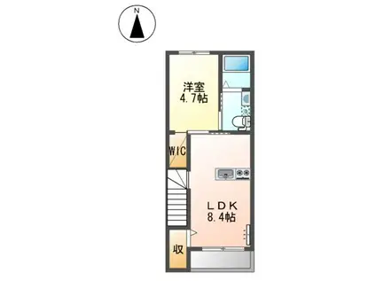 コンフォート小池原(1LDK/2階)の間取り写真